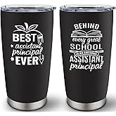 Assistant Principal Gifts for Men Women - Appreciation Gifts for Assistant Principal - Vice Principal Gift - Best Assistant Principal Ever Gift, 20 oz Stainless Steel Tumbler With Lid & Straw