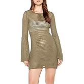 Forever 21 Womens Sheer Crochet Mini Dress