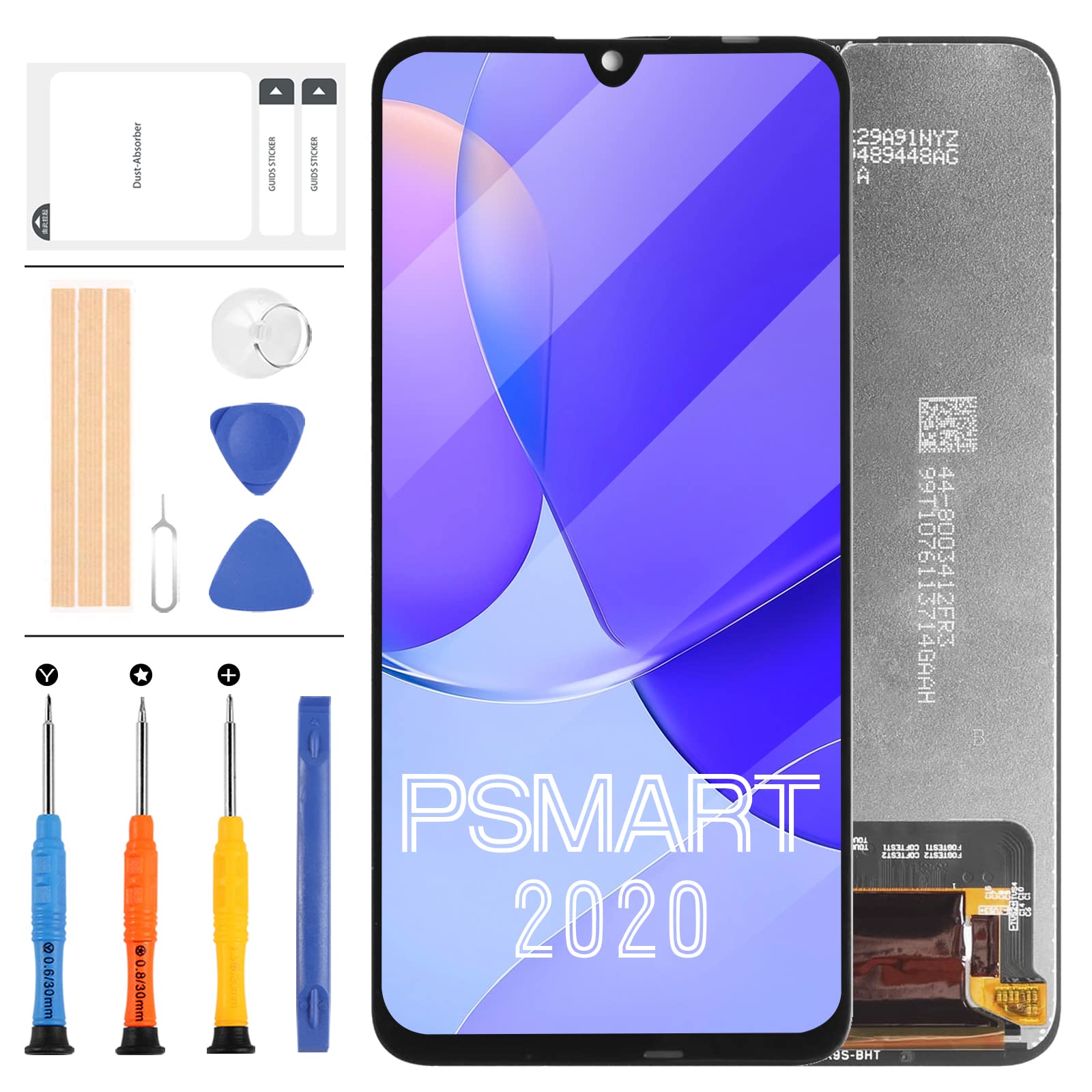 LADYSON Screen Replacement For Huawei P Smart 2020 POT-LX1A POT-LX3 LCD Touch Assembly Kit Compitible with P Smart 2020 Display Digitizer Glass Matrix Repair Parts, +Tempered Film +Tools