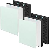 2 Sets Replacement Air400 Filter for Bissell Air400 air purifier, HEPA Activated Carbon Pack 3365, Include 2521 True Hepa Filters and Pre-Filters, 2520 Active Carbon Filters