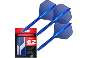 Target Darts K Flex Integrated Dart Flights And Shafts, No.2 | Pack Of 3 K-Flex - No2, Kflex All In One Moulded Dart Flight & Stem Lengths: Short, Intermediate & Medium | Professional Dart Accessories