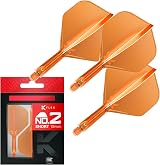 Target Darts K Flex Integrated Flights and Shafts No2 Orange Short Pack of 3
