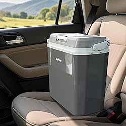 SUNVIVIPRO 21QT Car Fridge with Handle, 12V Plug-in