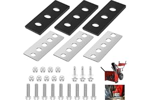 SNOWBEAR 100% 304 Stainless Snow Blower Impeller Modification Kit - 1/4" 3-Snow Blower Blade Universal - Modifies 2-Stage Machine, Rust-Resistant Reuse in Harsh Environments (3)