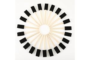 Foam Paint Brushes - Pack of 50 Disposable, 1-inch Sponge Brushes for Acrylic Painting, Staining, Varnishes & DIY Craft Projects - by TX liteart