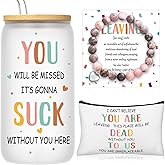 Skylety Coworker Leaving Gifts for Women Going Away Christmas Farewell Gifts Set Goodbye Leaving Job Lucky New Job for Female Coworker Lady Manager Employee Retirement(Leaving)