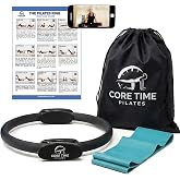 Pilates Ring- Inner Thigh Exerciser- Arm Exerciser- Thighmaster- Core Trainer- Gym Ring-Infinity Hoop- Exercises Included- Professional Design- Padded Handles-Instructor Designed