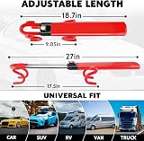 Tevlaphee Steering Wheel Lock Twin Bar with 3 Keys Red High Visibility view 7