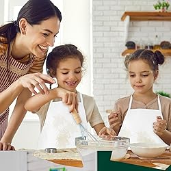 BOUBONI 24 Pieces White Kids Painting Aprons Kids