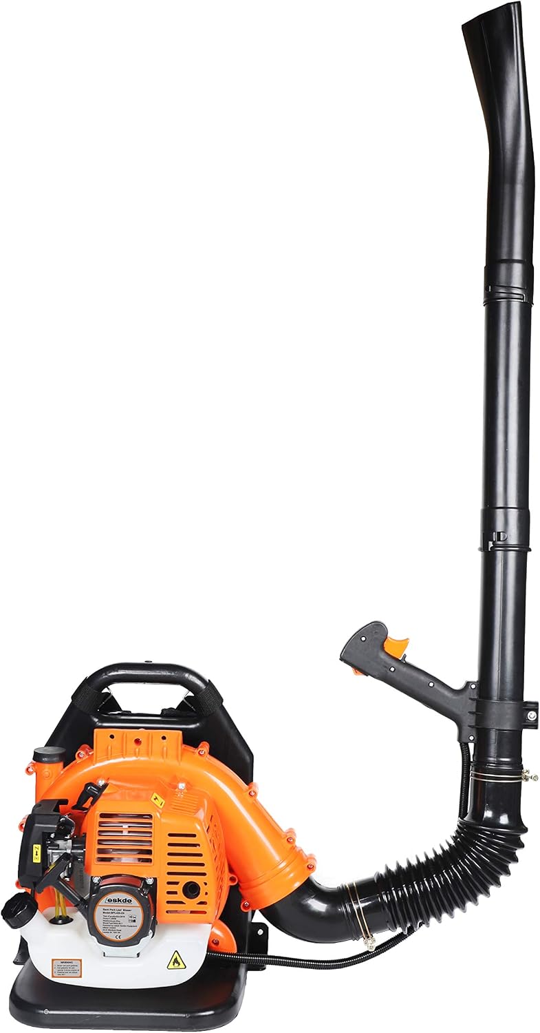 eSkde BPL430-S9 Backpack Leaf Blower 43cc Petrol 2 Stroke Professional Orange with Turbo Nozzle - Image 3