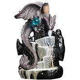 Ceramic Backflow Incense Holder, Waterfall Incense Burner with 20 Backflow Incense Cones + 30 Incense Stick, Dragon Backflow Incense Burner for Aromatherapy Ornament Home Decor
