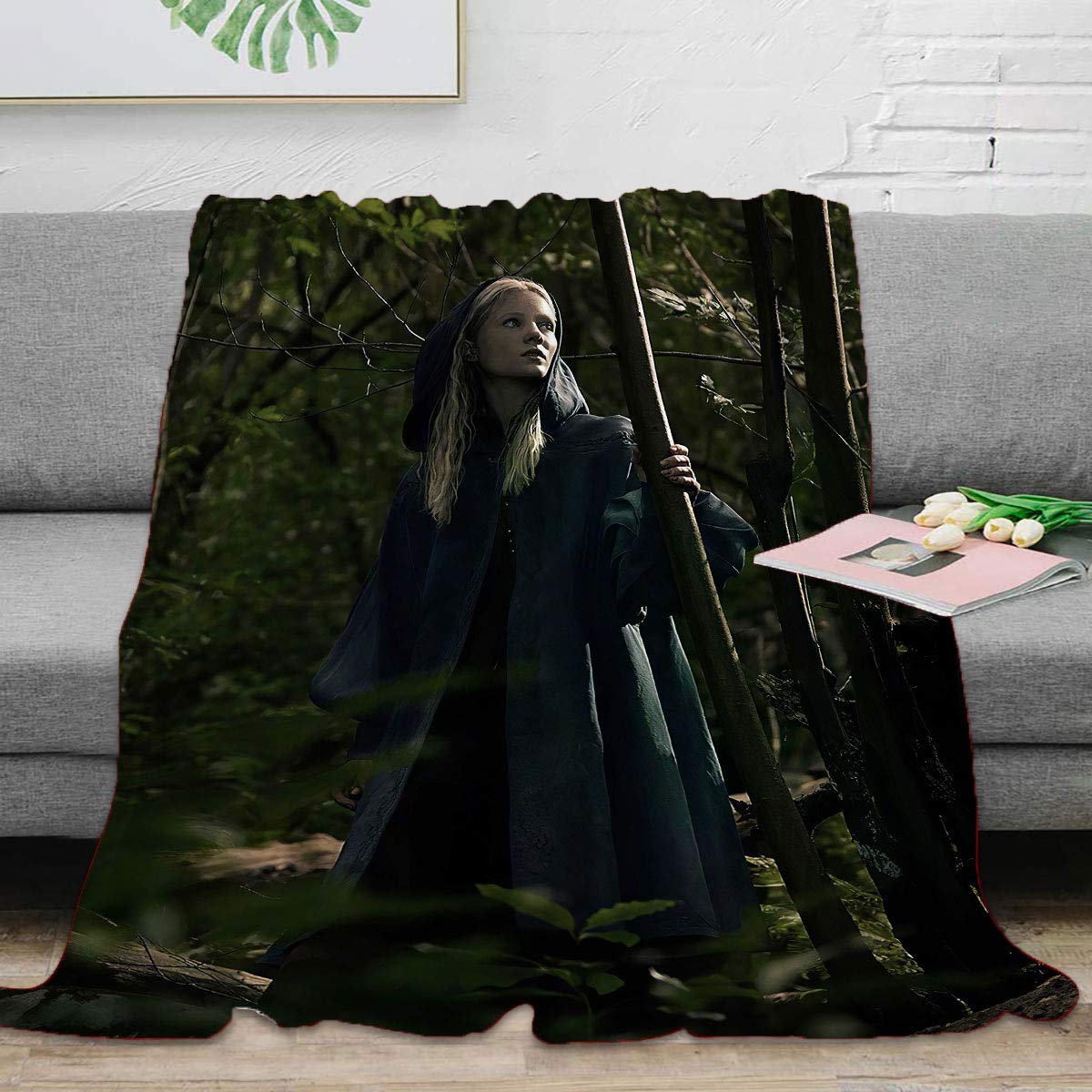 The a Witcher Lightweight Thermal Fleece Blankets 40" x 50", Henry Cavill Geralt Fluffy Cozy Blanket