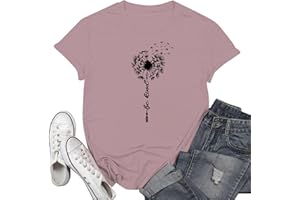 FQZWONG Deals of The Day Summer Tops for Women 2024 Dressy Casual Womens Short Sleeve Shirts Ladies Crew Neck Blouses Clothes