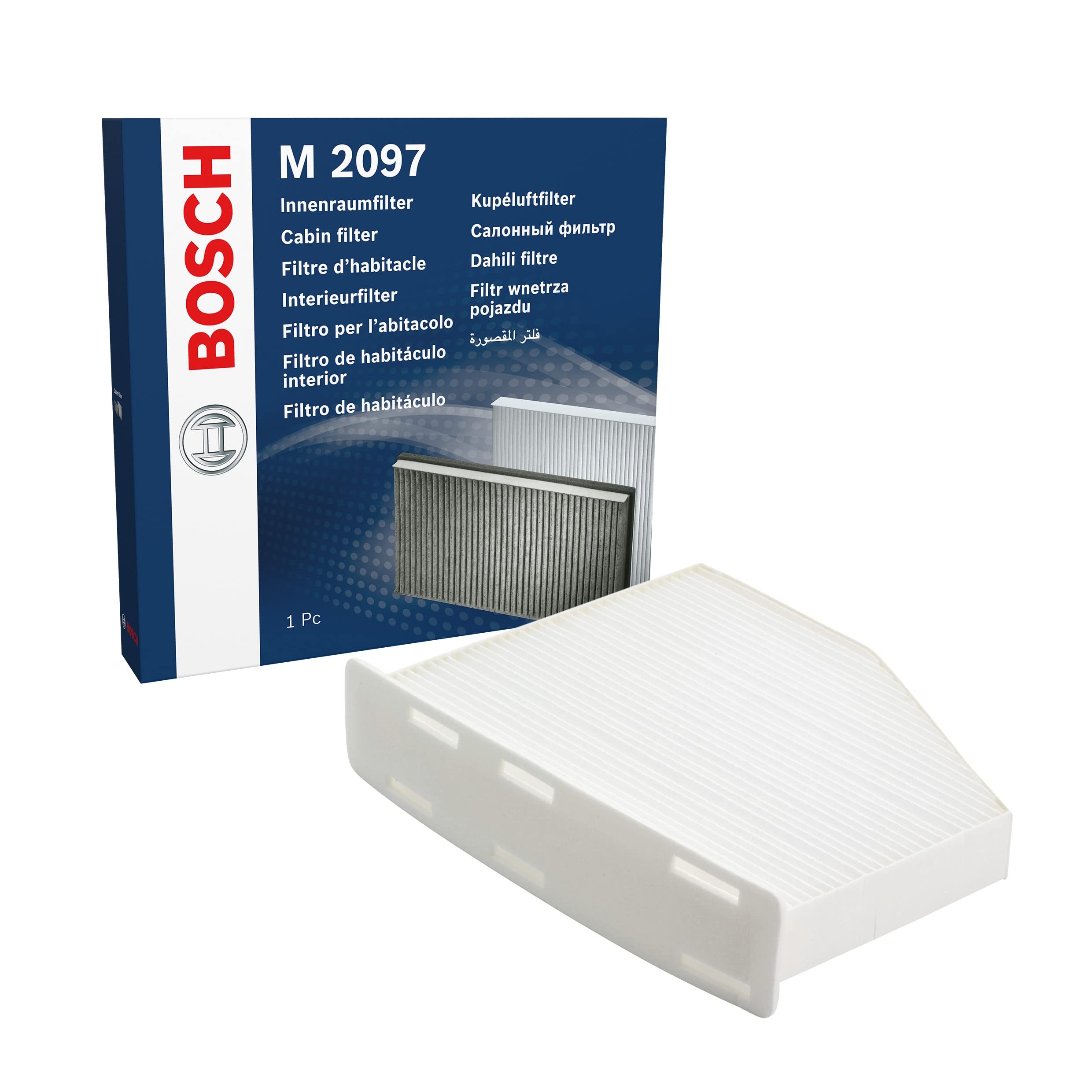 Bosch M2097 Standard Cabin Filter, Replacement Filter - Filters Pollen and Dust for Cleaner Air Inside the Vehicle