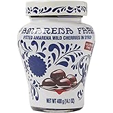 Amarena Fabbri Wild Cherries in Syrup, 400 grams (14oz) | Gluten Free, Non GMO, Vegan