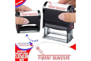 Bertiveny Parent Signature Stamps Teacher Self-Inking Stamps for Grading Rubber Signature Stamps for Signing Name Teacher Must Haves Please Sign and Return for School Supllies