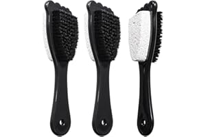 Beomeen Foot Brush and Pumice Stone for Shower with Handle, 3 Pcs Shower Foot Scrubber Callus Remover 2 in 1 Pedicure Brush w