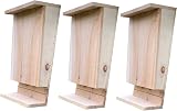 Selections Wooden Bat House Roosting Box with Landing Perch & Grooved Interior view 1