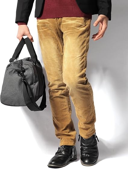 Amazon リピード Repido チノパン メンズ チノパンツ コーディロイパンツ マスタード Xlサイズ ロングパンツ 通販