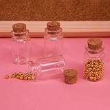 Udewo 10 Pcs Small Glass Bottles with Cork Lids 6ml Mini Vials for DIY Crafts view 4