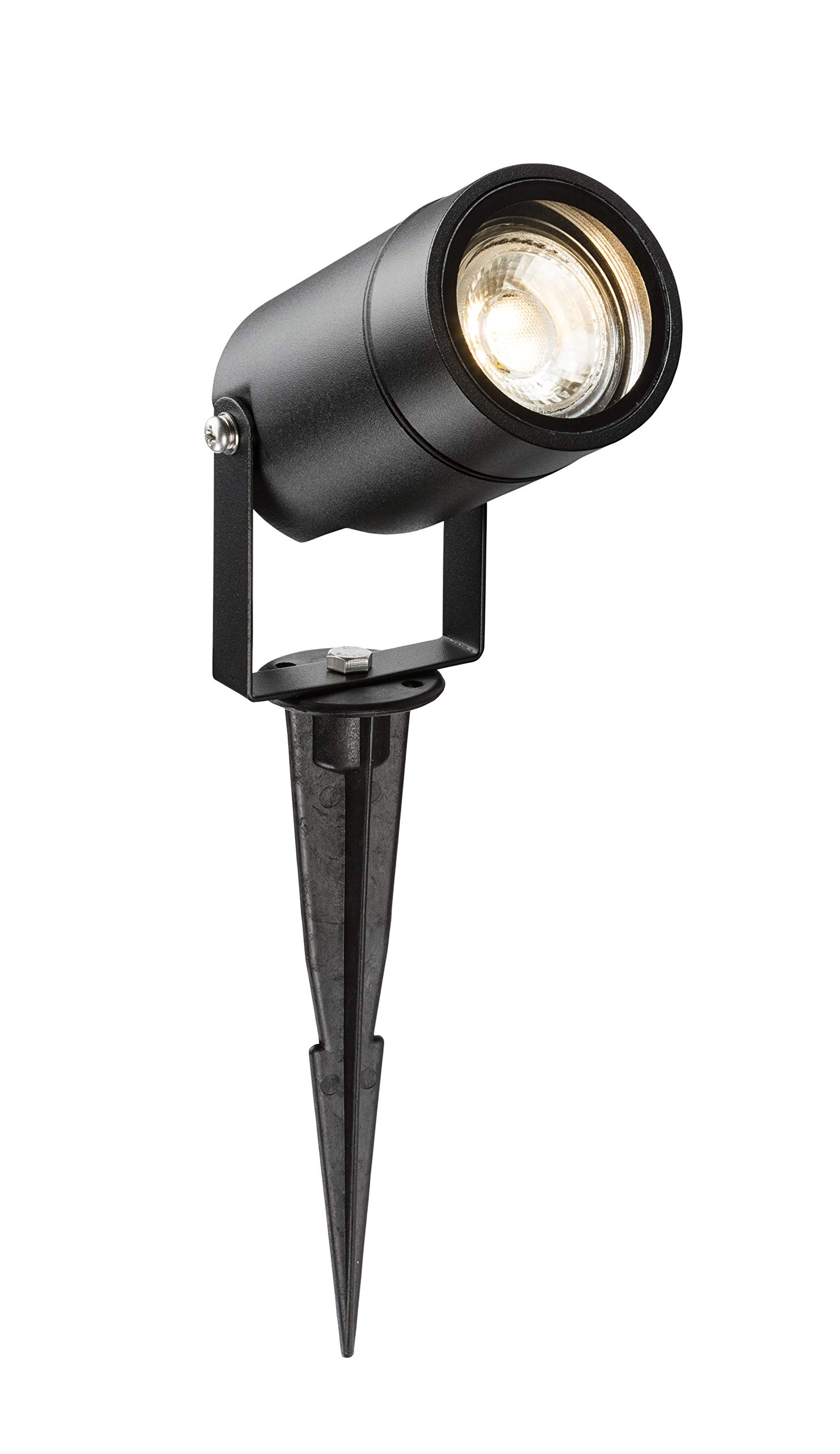 Knightsbridge Garden Spike Light, Die Cast Aluminium, Black,GU10 65mm