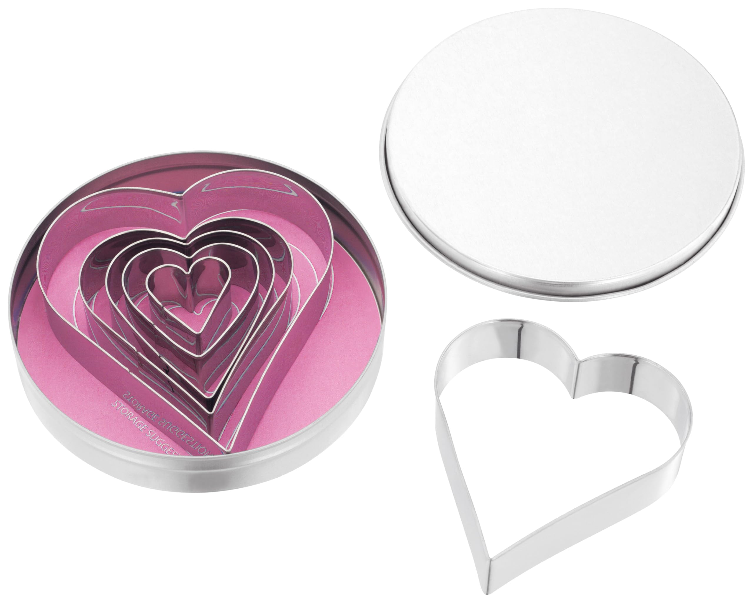 Judge Bakeware 6 Piece Heart Shape Cutters