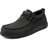 Mens Wide Shoes Casual Slip On Shoes for Men - Men Loafers Wide Comfortable Boat Shoes with Arch Support