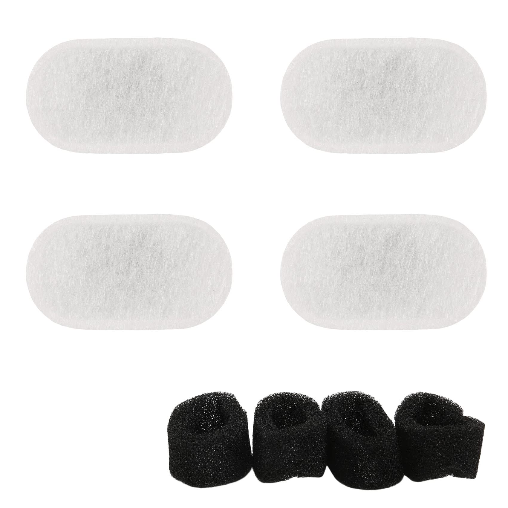 Lrtzizy 8Pcs Water Fountain Filters Dog Fountain Filter Replacement for 67Oz/2L Pet Water Fountain Stainless Steel