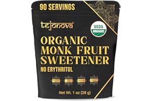 Organic Monk Fruit Powder, Pure Monk Fruit Sweetener No Erythritol, Monkfruit Sweetener Pure Goodness, Monk Fruit Sugar Susbt