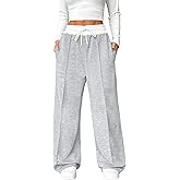 SOFIA'S CHOICE Womens Camo Pants High Waisted Baggy Comfy Wide Leg Y2k Sweatpants with Pockets