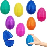 Chochkees Fillable Easter Eggs with Hinge Bulk Colorful Bright Plastic Easter Eggs, Perfect for Easter Egg Hunt, Surprise Egg, Easter Hunt, 3" Inch Assorted Bright Colors (25-Pack)