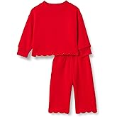 Amazon Essentials x Sofia Grainge Toddlers and Baby Girls' French Terry Pant and Top Set