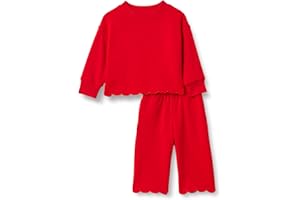 Amazon Essentials x Sofia Grainge Toddlers and Baby Girls' French Terry Pant and Top Set