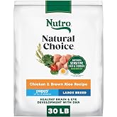Nutro Natural Choice Large Breed Puppy Dry Dog Food, Chicken, 30 lb | Real chicken #1 ingredient, non-GMO, no corn, wheat, soy, supports brain &amp; eye development, bones, muscles &amp; joints