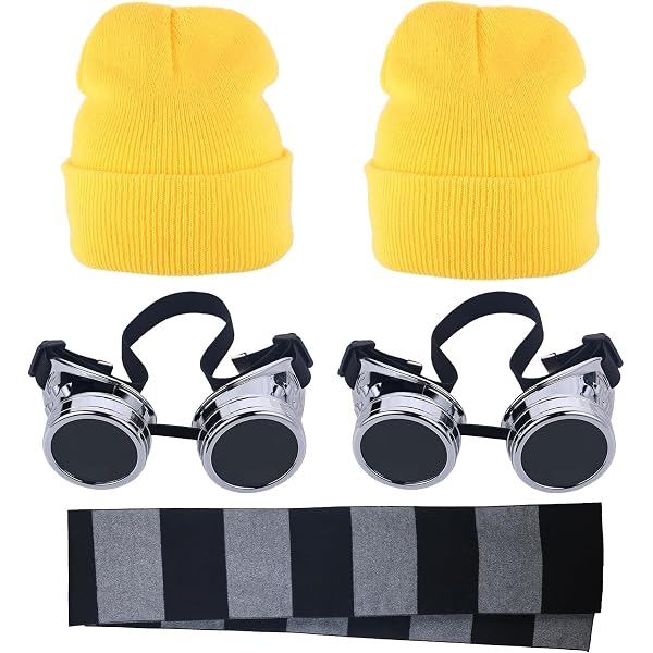 5-teiliges Minion-Kostüm Set – Mit Brille, Mütze, Handschuhen, Rock & Socken Für Party & Cosplay