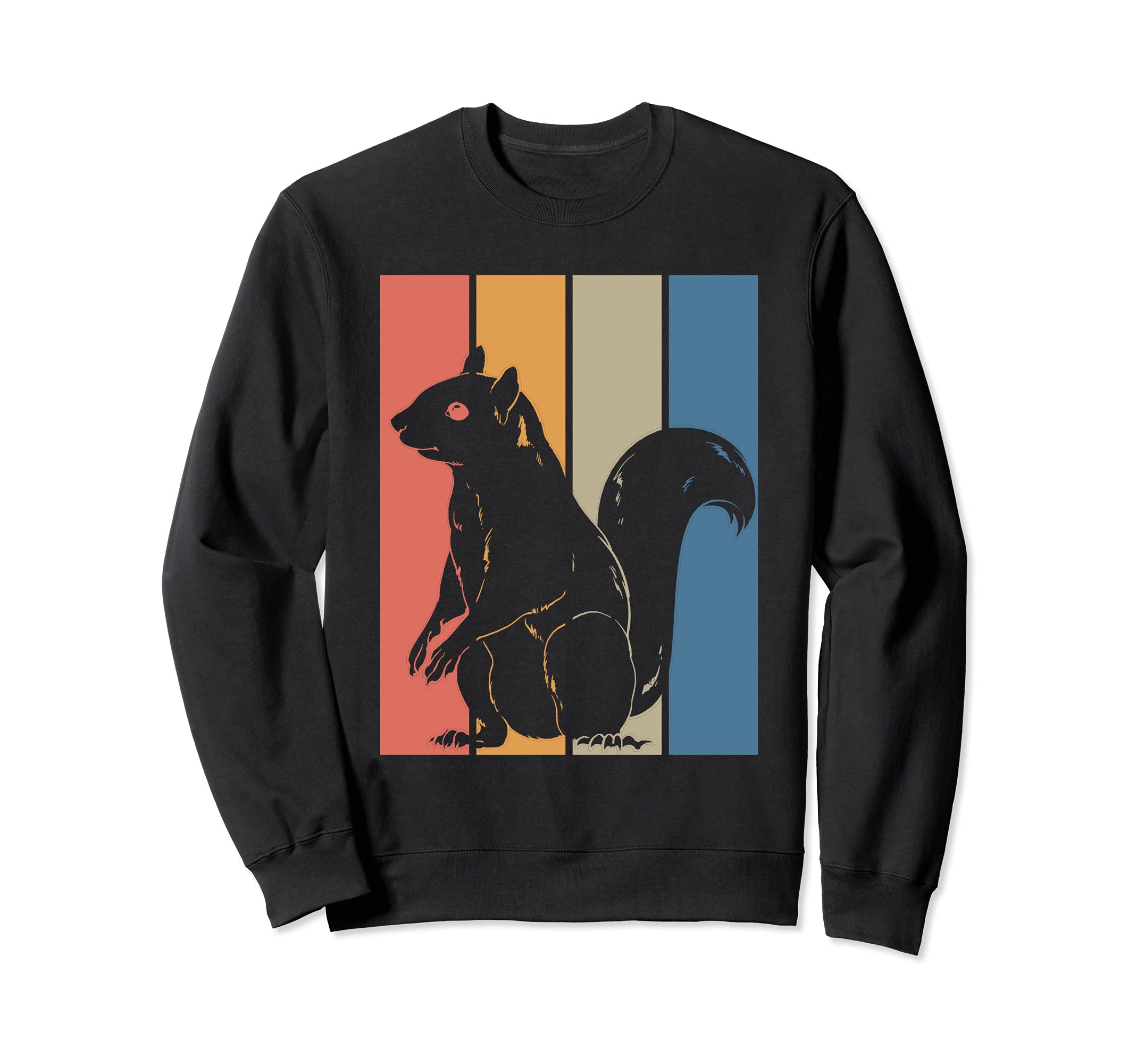 Wildlife Forest Animal Lover Forest Nature Retro Squirrel Sweatshirt