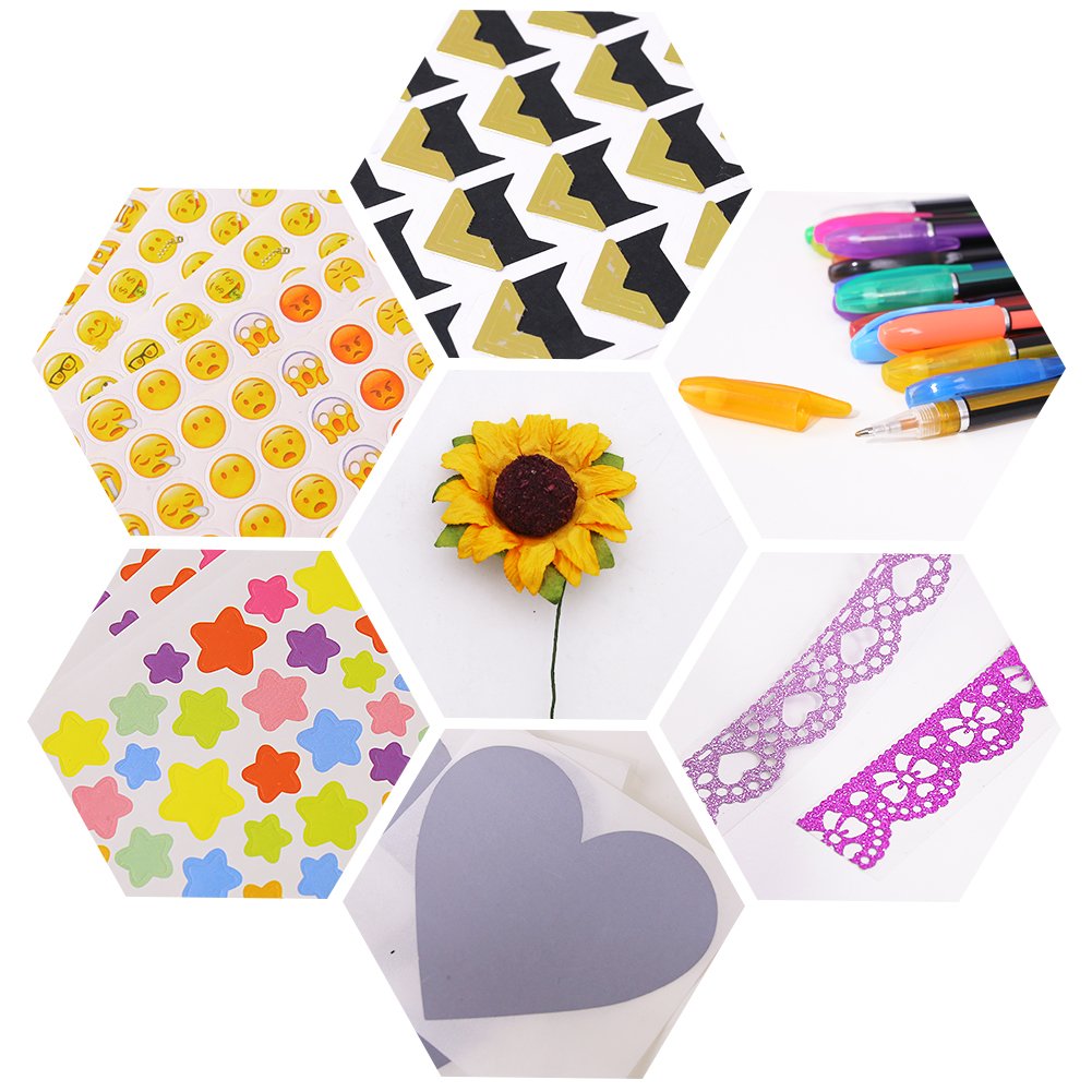 100 Pages Scrapbook, Photo Album DIY Memory Book Craft Paper with Accessories Scrapbooking Supplies for Anniversary Birthday Wedding Gift