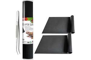 MCLANZOO Reptile Substrate Mat Terrarium Liner 2PCS 36 * 18 inch, Bearded Dragon Tank Accessories Reptile Tank Carpet Bedding Non-Adhesive for Leopard Gecko Snake, Lizard and Tortoise