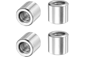uxcell Round Weld Nuts, M8 x 14mm x 13mm Weld On Bung Female Nut Threaded - 201 Stainless Steel Insert Weldable 4pcs
