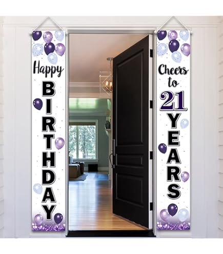 10 & Fabulous Purple Glitter Banner - 118 Inch Pre-Assembled Birthday Party Decorations