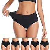ASIMOON Womens Cotton Underwear Breathable Stretch Postpartum Panties Full Coverage Ladies Briefs Multipack