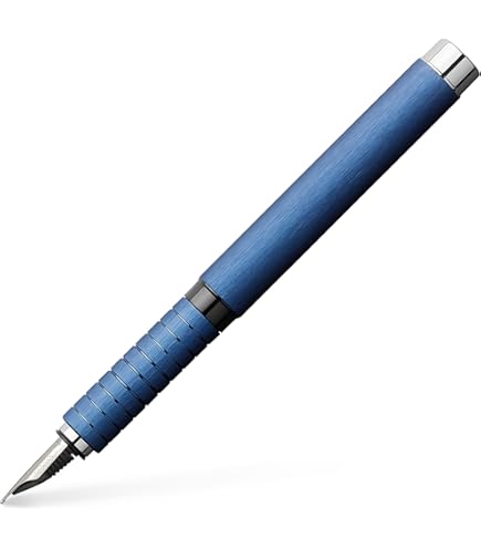 Amazon.com : Faber-Castell Essentio Aluminum Blue Fountain Pen