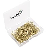 BEADIA 14K Gold Plated Bead Chains 1.2mm 5 Meters for Jewelry Making Findings