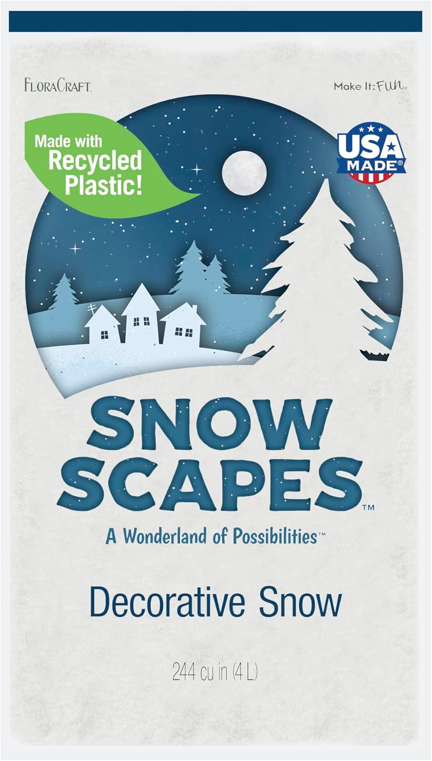 Artificial Snow - FloraCraft Foam Snow 4 Liter White