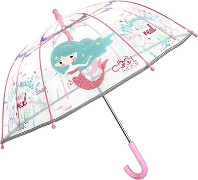 Regenschirm Transparent Meerjungfrau Kinder Kinderschirm Reflektierend Durchsichtig Mermaid Rosa Turkis Sicher Kinderregenschirm Fur Kleine Madchen Kindergarten 3 5 Jahre Durchm 64 Cm Perletti Amazon De Koffer Rucksacke Taschen