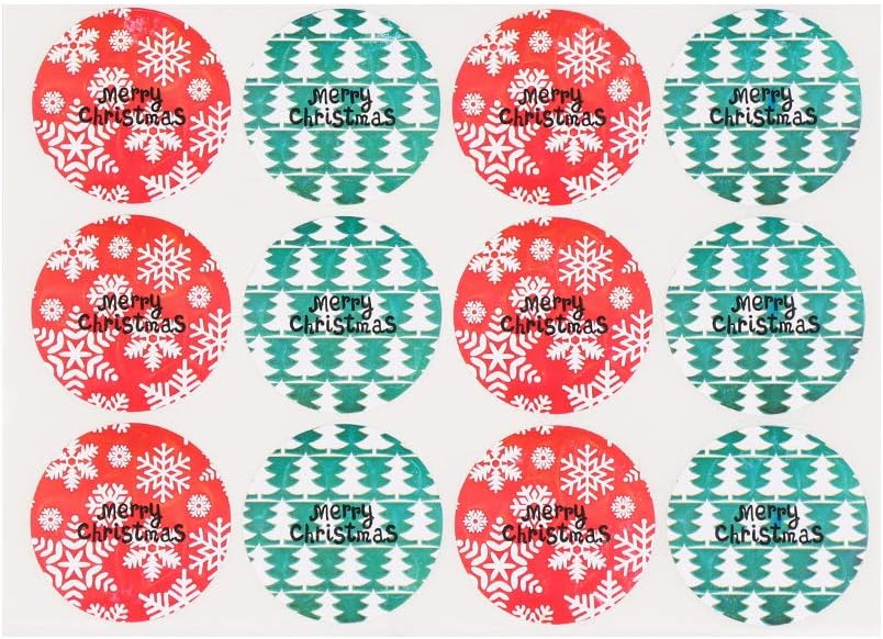 120Pcs Christmas Holiday Stickers Santa Claus Snowflake Merry Christmas Tree Snowman Elk Sticker Sheets for Card Making Gift Bag Candy Bag Decoration
