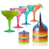 TRUE Plastic Margarita Glasses, Disposable