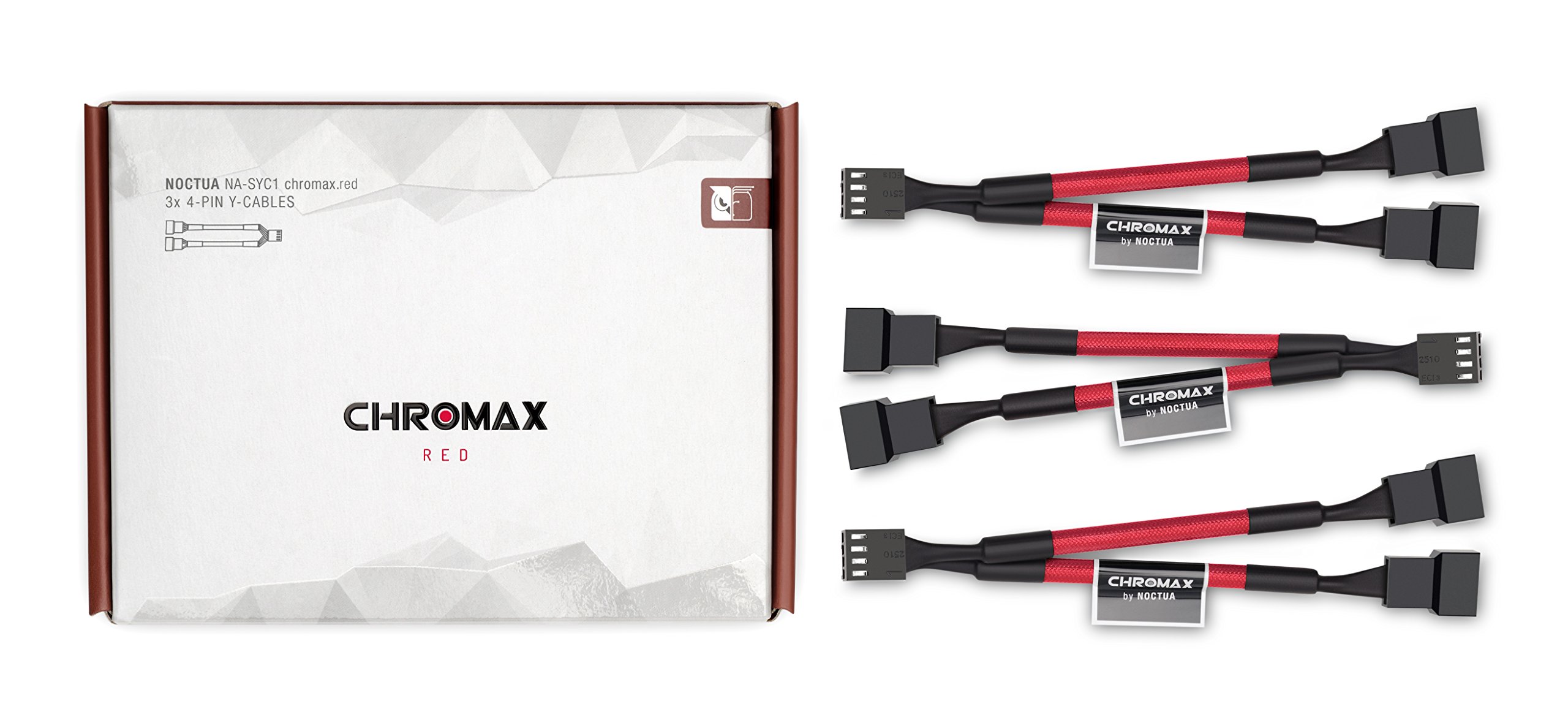 Noctua NA-SYC1 chromax.red, 4-Pin Y-Cables (Red) — image 1