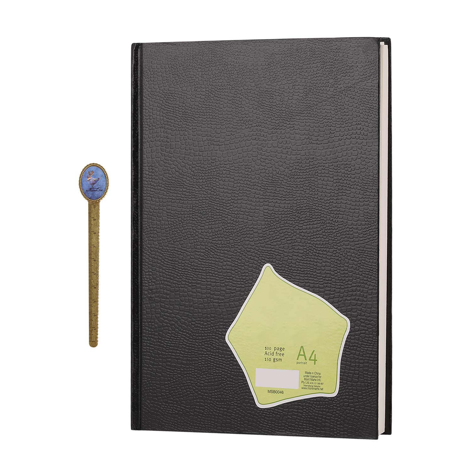 A4 Blank Notebook Hardcover Casebound Artist Sketch Book 100 Pages Hardback Sketchbook Unruled Travel Journal for Drawing Painting Doodling Sketching Writing Vertical Pattern