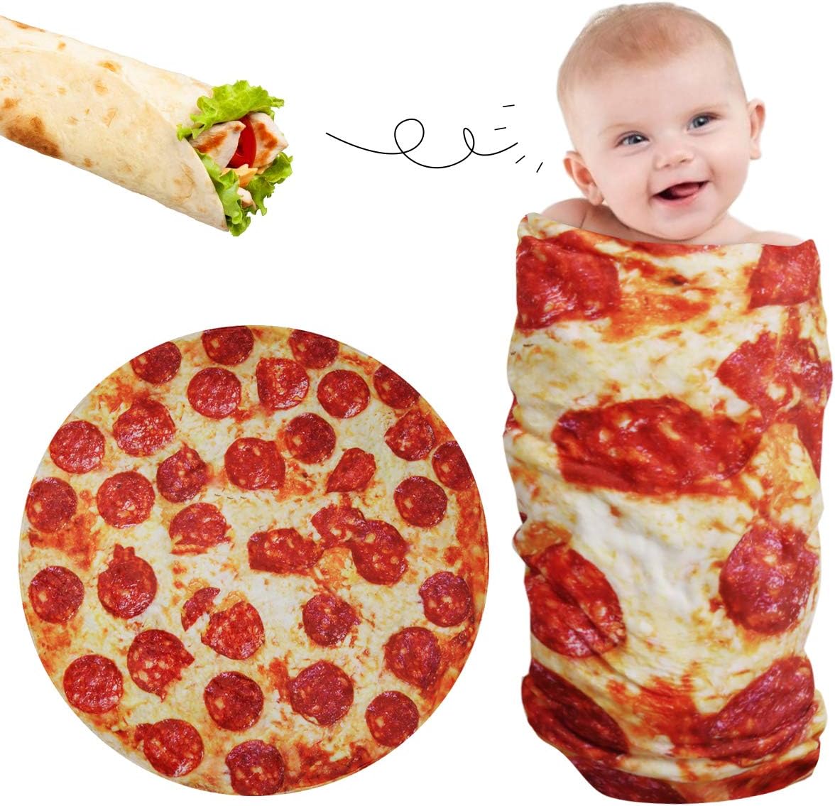 pizza swaddle blanket